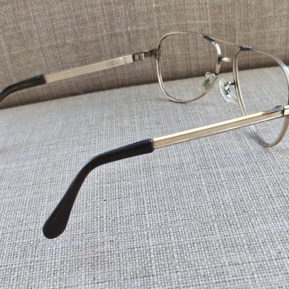 Universal Men Vintage Eyeglasses/Sunglasses Frame Gold Tone 10KRGP 5 1/2 - Picture 6 of 13